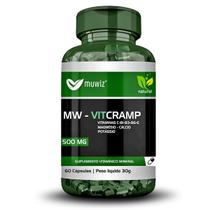 Suplemento MW-Vitcramp Muwiz 500mg 60 Cápsulas (c/ Vitaminas, Cálcio, Potássio e Magnésio)