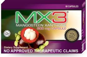 Suplemento MX3 - 60 Cápsulas de Xantona de Mangostão 500mg