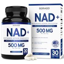 Suplemento NAD Dorado Nutrition 500 mg 95% puro de NAD+ 30 cápsulas