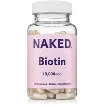 Suplemento NAKED Biotina 10.000 mcg de vitamina B7 120 cápsulas Suplemento NAKED Biotina 10.000 mcg de vitamina B7 120 cápsulas