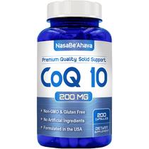 Suplemento NasaBeaHava CoQ10 200 mg, cápsulas veganas, 200 porções