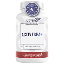 Suplemento NATION HEALTH MD ActiveSpan Longevity 60 cápsulas