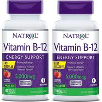 Suplemento Natrol de vitamina B12 5.000 mcg de dissolução rápida 100 comprimidos