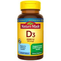 Suplemento natural de vitamina D3 2000 UI 90 cápsulas