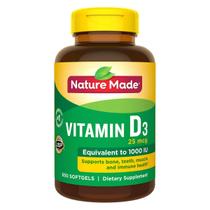 Suplemento natural de vitamina D3 25mcg 650 cápsulas gelatinosas