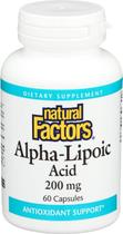 Suplemento Natural Factors Ácido alfa-lipóico 200 mg 60 cápsulas