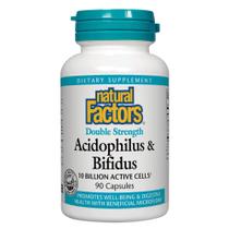 Suplemento Natural Factors Acidophilus & Bifidus 90 cápsulas