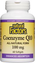 Suplemento Natural Factors Coenzima Q10 100mg 60 cápsulas gelatinosas