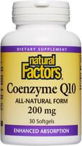 Suplemento Natural Factors Coenzima Q10 200 mg 30 cápsulas gelatinosas