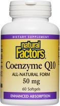 Suplemento Natural Factors Coenzima Q10 50 mg 60 cápsulas gelatinosas