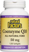 Suplemento Natural Factors Coenzima Q10 50mg 120 cápsulas gelatinosas