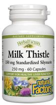 Suplemento Natural Factors Milk Thistle 250mg 60 cápsulas