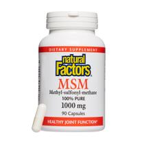 Suplemento Natural Factors MSM promove articulações saudáveis 90 cápsulas Suplemento Natural Factors MSM promove articulações saudáveis 90 cápsulas