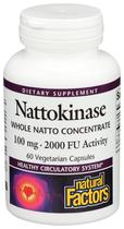 Suplemento Natural Factors Nattokinase 100mg 60 cápsulas