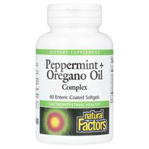 Suplemento Natural Factors Óleo de Hortelã e Orégano 60 Cápsulas Gelatinosas