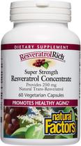 Suplemento Natural Factors Resveratrol Rich 60 cápsulas
