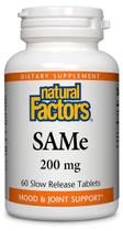 Suplemento Natural Factors SAMe 200 mg 60 comprimidos
