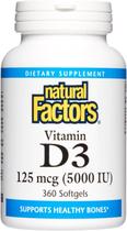 Suplemento Natural Factors Vitamina D3 5000 UI 360 Cápsulas Gelatinosas Suplemento Natural Factors Vitamina D3 5000 UI 360 Cápsulas Gelatinosas