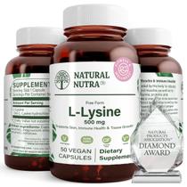 Suplemento Natural Nutra L Lisina HCl 500mg 50 cápsulas Suplemento Natural Nutra L Lisina HCl 500mg 50 cápsulas
