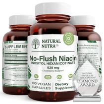 Suplemento Natural Nutra No Flush Niacina 525 mg 100 cápsulas Suplemento Natural Nutra No Flush Niacina 525 mg 100 cápsulas