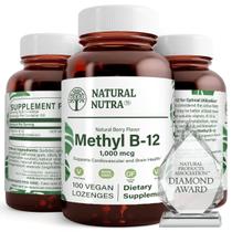 Suplemento Natural Nutra Vegan Metil B12 1000mcg 100 pastilhas