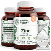 Suplemento Natural Nutra Zinco Gluconato 50 mg 100 Vegano