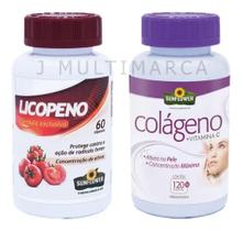 Suplemento Natural Para Pele Licopeno Vitamine C Vitamine E Com Colágeno Hidrolisado 120cáps - SUNFLOWER