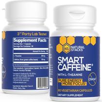 Suplemento NATURAL STACKS Smart Caffeine 100mg + L-Teanina 200mg