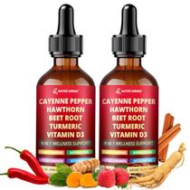 Suplemento Nature Aurora Cayenne Pepper Liquid Drops x2 120mL Suplemento Nature Aurora Cayenne Pepper Liquid Drops x2 120mL