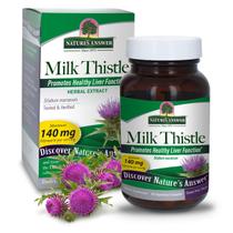 Suplemento Nature's Answer Milk Thistle 80% Silimarina 60 cápsulas