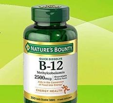 Suplemento Nature's Bounty B12 2500mcg - 300 Comprimidos