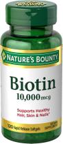 Suplemento Nature's Bounty Biotina 10.000mcg Cápsulas gelatinosas x120