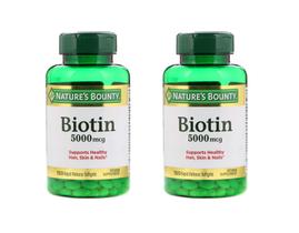 Suplemento Nature's Bounty Biotina 5000mcg - 300 Cápsulas (2 Frascos com 150)
