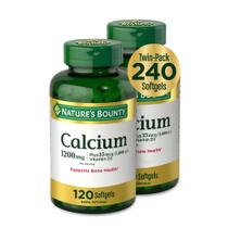 Suplemento Nature's Bounty Calcium +1000 UI de vitamina D3 240 cápsulas gelatinosas Suplemento Nature's Bounty Calcium +1000 UI de vitamina D3 240 cápsulas gelatinosas