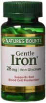 Suplemento Nature's Bounty Gentle Iron 28 mg 90 cápsulas