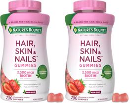 Suplemento Nature's Bounty Hair Skin Nails 2500 mcg Biotina