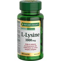 Suplemento Nature's Bounty L-Lisina 1000 mg 60 comprimidos Suplemento Nature's Bounty L-Lisina 1000 mg 60 comprimidos