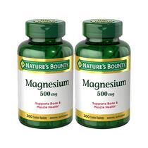 Suplemento Nature's Bounty Magnésio 500 mg 400 comprimidos