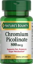 Suplemento Nature's Bounty Picolinato de Cromo 800mcg - 50 Comprimidos