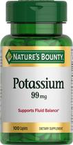 Suplemento Nature's Bounty Potássio 99 mg 100 cápsulas