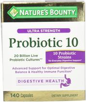 Suplemento Nature's Bounty Ultra Strength Probiotic 10 140 cápsulas