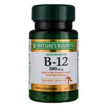 Suplemento Nature's Bounty Vitamina B-12 500mcg 100 comprimidos