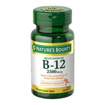 Suplemento Nature's Bounty Vitamina B12 2500mcg 75 comprimidos