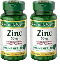 Suplemento Nature's Bounty Zinc 50 mg, comprimidos de 100 ct (x2) Suplemento Nature's Bounty Zinc 50 mg, comprimidos de 100 ct (x2)