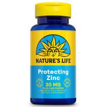 Suplemento Nature's Life de picolinato de zinco 30 mg com 2 mg de cobre Suplemento Nature's Life de picolinato de zinco 30 mg com 2 mg de cobre
