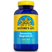 Suplemento Nature's Life Renewing Magnésio 500mg com vitamina B-6 Suplemento Nature's Life Renewing Magnésio 500mg com vitamina B-6