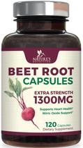 Suplemento Nature's Nutrition Beetroot 1300mg - 120 cápsulas