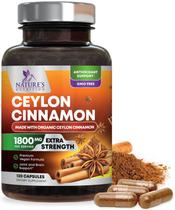 Suplemento Nature's Nutrition Ceylon Cinnamon 120 cápsulas Suplemento Nature's Nutrition Ceylon Cinnamon 120 cápsulas