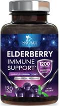 Suplemento Nature's Nutrition Extrato de Sabugueiro 120 cápsulas