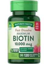 Suplemento Nature's Truth Biotina 10000mcg 120 comprimidos Suplemento Nature's Truth Biotina 10000mcg 120 comprimidos
